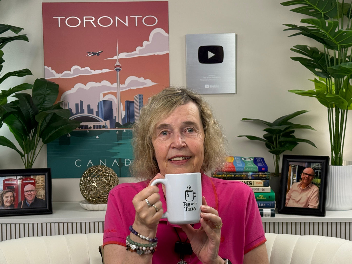 Tea with Tina™ – White Ceramic Mug (15 oz)