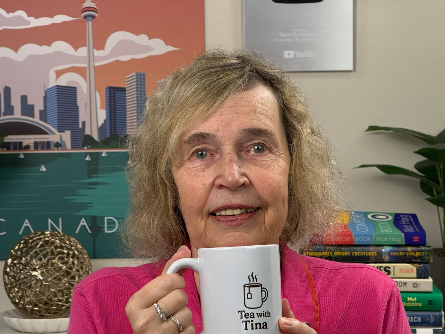 Tea with Tina™ – White Ceramic Mug (15 oz)